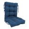 18-inch by 38-inch Solid Microsuede Tufted Chair Cushion Blue-Color